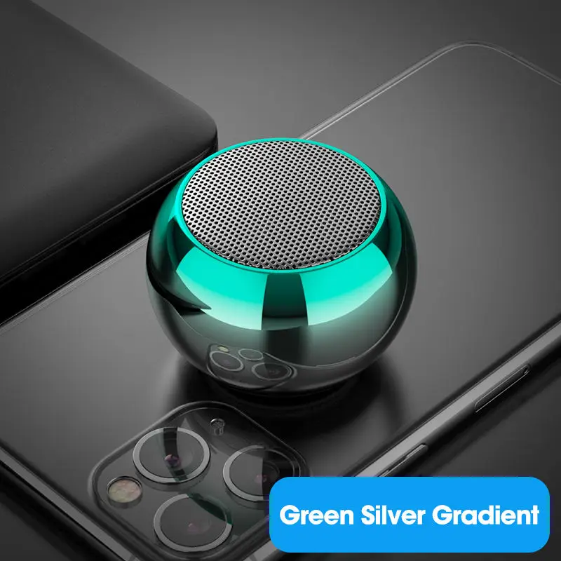 Wireless Bluetooth Speaker Portable Small Steel Gun Metal Heavy Stereo Surround Subwoofer Outdoor Mini Bluetooth Small Speaker - Image 9