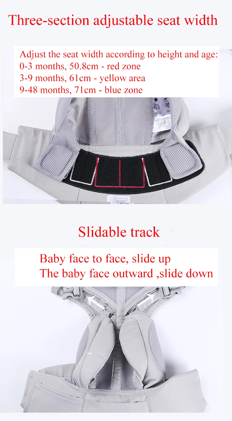 Baby Carrier 4 In 1 Ergonomic Kangaroo Design Sling for 0-36 Months Newborn Infants from 3.2KG to 20KG - Image 5